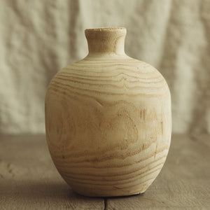 Round Decorative Vase – Handmade Wood