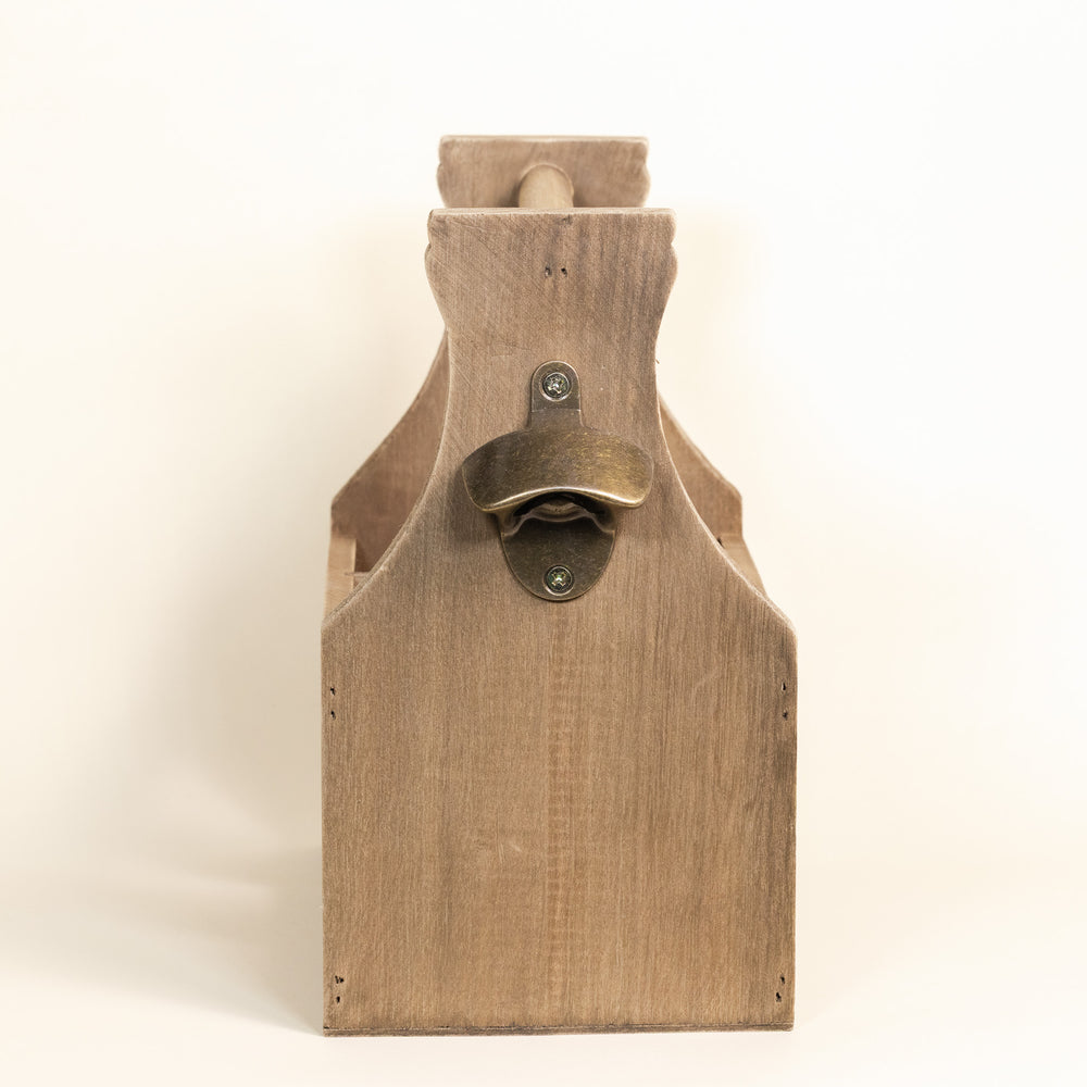 Wooden Beer Bottle Caddy – Custom with Opener