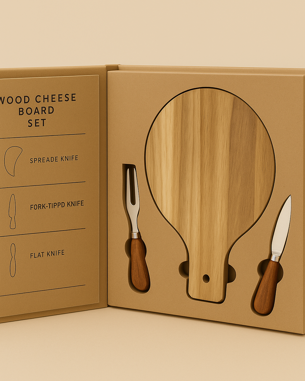 Wood Cheese Board Set – Book Box
