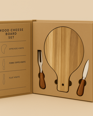 Wood Cheese Board Set – Book Box