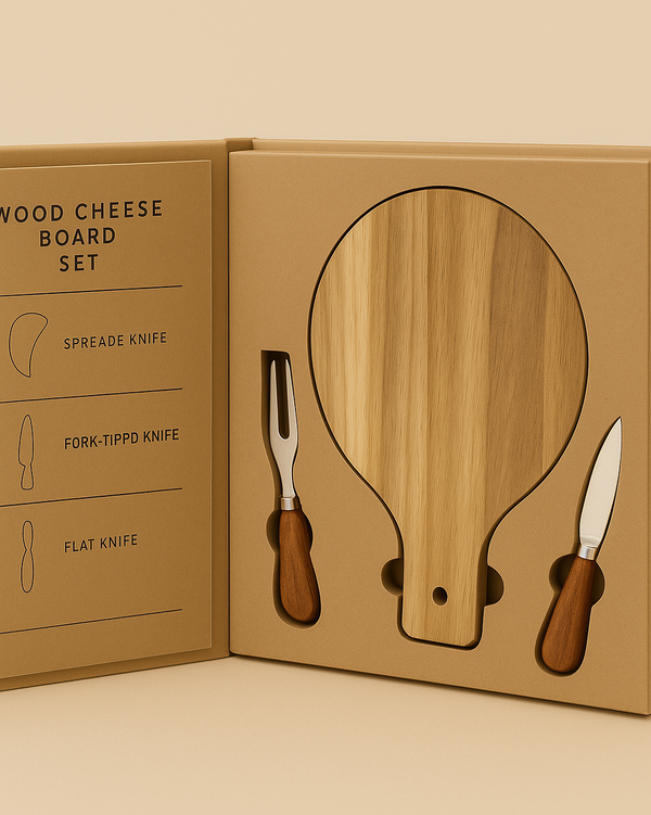Wood Cheese Board Set – Book Box