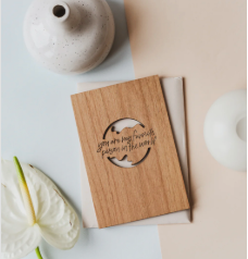 Wood Card – Blank, Natural Finish